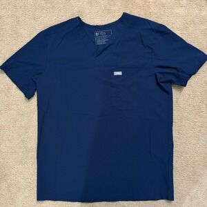 FIGS Scrub Top Women's Navy Blue Size Small Excellent Used Condition